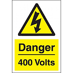 Danger 400 Volts Sign £4 - Signs