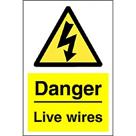 Danger Live Wires Sign £4 - Signs