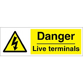 Danger Live Terminals Sign &pound;1 - Signs
