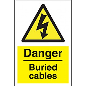 Danger Buried Cables Sign £4 - Signs