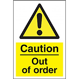 Caution Out Of Order Sign £4 - Signs