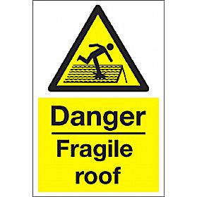 Danger Fragile Roof Sign £4 - Signs