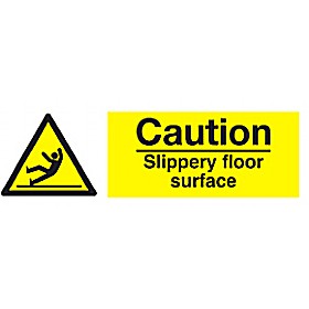 Caution Slippery Surface Sign &pound;1 - Signs