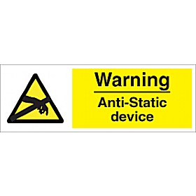 Warning Anti-Static Device Sign &pound;1 - Signs