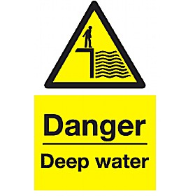 Danger Deep Water Sign &pound;4 - Signs