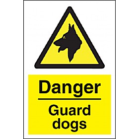 Danger Guard Dogs Sign &pound;4 - Signs