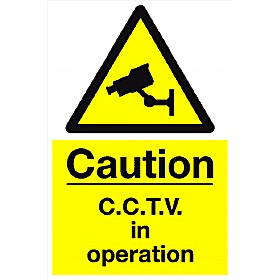 Caution C.C.T.V. In Operation Sign £4 - Signs