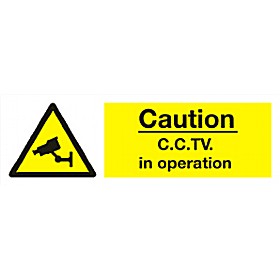 Caution C.C.T.V. In Operation Sign &pound;1 - Signs