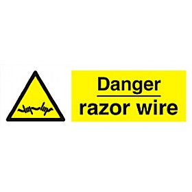 Danger Razor Wire Sign &pound;1 - Signs