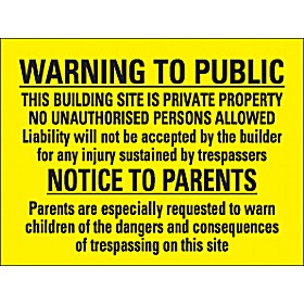 Warning To Public... &pound;10 - Signs