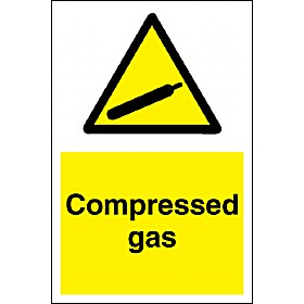 Compressed Gas Sign £4 - Signs