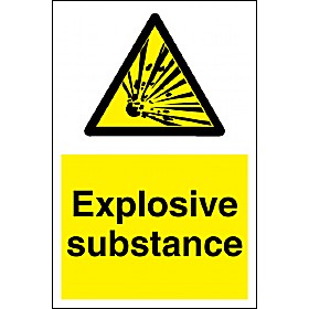 Explosive Substance Sign £4 - Signs