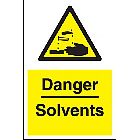 Danger Solvenst Sign £4 - Signs