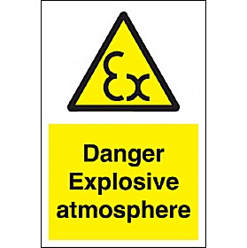 Danger Explosive Atmosphere Sign £4 - Signs