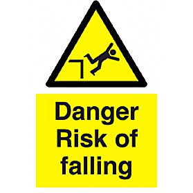 Danger Risk Of Falling Sign &pound;4 - Signs