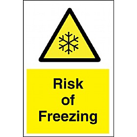 Risk Of Freezing Sign £4 - Signs