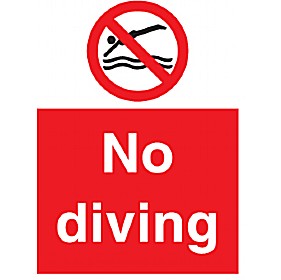 No Diving Sign £9 - Signs