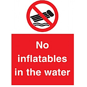 No Inflatables In The Water Sign &pound;9 - Signs