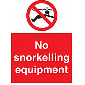 No Snorkelling Equipment Sign £9 - Signs