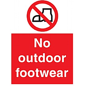 No Oudoor Footwear Sign £9 - Signs