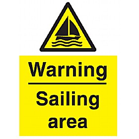 Warning Sailing Area Sign &pound;9 - Signs