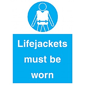 Lifejackets Must Be Worn Sign &pound;9 - Signs