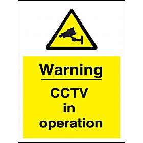 Warning CCTV In Operation Sign £5 - Signs