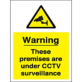 Warning These Premises Are Under CCTV Surveillance Sign £5 - Signs