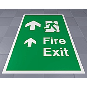 Fire Exit Forward Arrows Floor Sign £25 - Signs