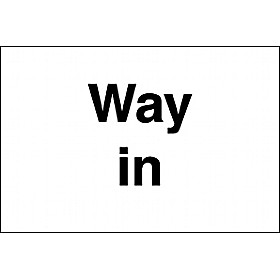 Way In Sign &pound;4 - Signs
