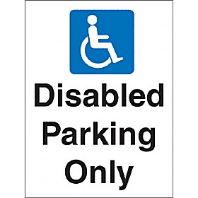 Disabled Parking Only Sign &pound;2 - Signs
