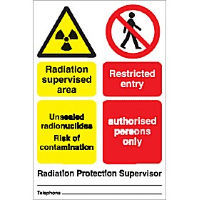 Radiation Supervised Area ...Sign (6) £4 - Signs