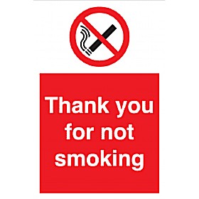 Thank You For Not Smoking Sign £4 - Signs
