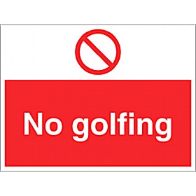 No Golfing Sign &pound;45.8 - Signs