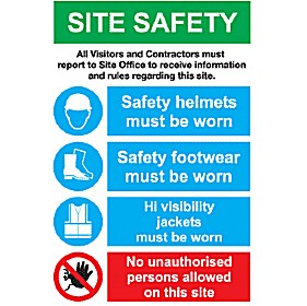 Site Safety Sign 8 &pound;28 - Signs