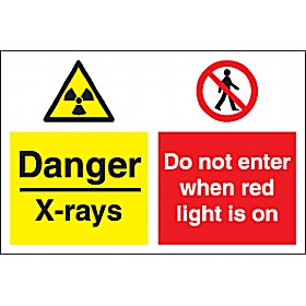 Danger Xrays Do Not Enter When Red Light Is On Sign &pound;4 - Signs