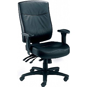 Marathon 24 Hour Leather Faced Manager Chair £223 - Office Furniture