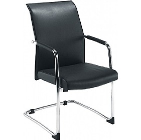 Waterloo Leather Faced Visitor Chair £180 - Office Furniture
