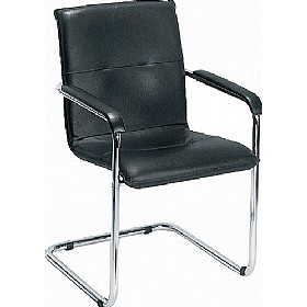 Sorrento Leather Faced Visitor Chair &pound;102 - Office Furniture