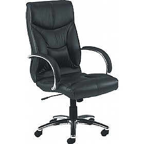 Whist Leather Faced Manager Chair £186 - Office Furniture