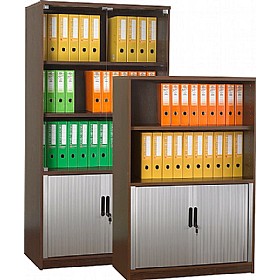 Timeless Wooden Combination Tambour Cupboards £294 - Office Furniture