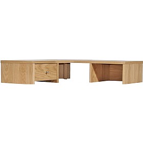 Oakwood Corner Desk Hutch £100 - Office Furniture