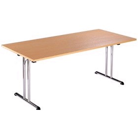 Braemar Rectangular Chrome Folding Tables £134 - Office Furniture