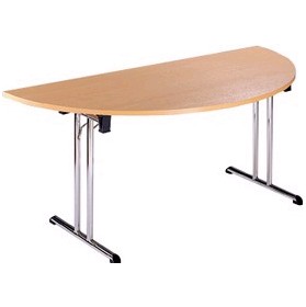Braemar Semi-Circular Chrome Folding Tables £160 - Office Furniture