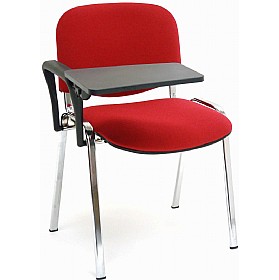 ISO Chrome Conference Chair With Writing Tablet (Pack of 4) £46 - Office Furniture