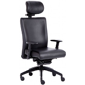 Adept Executive Leather Task Chair £382 - Office Furniture