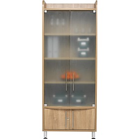 Trilogy Tall Wide Glass Storage Unit £810 - Office Furniture