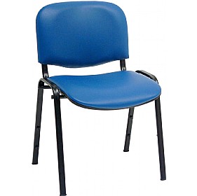ISO Lexaire Vinyl Conference Chairs Black Frame (Pack of 4) &pound;39 - Office Furniture