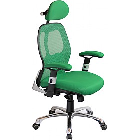 Ergo-Tek Green Mesh Manager Chair £129 - Office Furniture