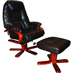 Georgia Leather Recliner Dark Mocha &pound;225 - Office Furniture